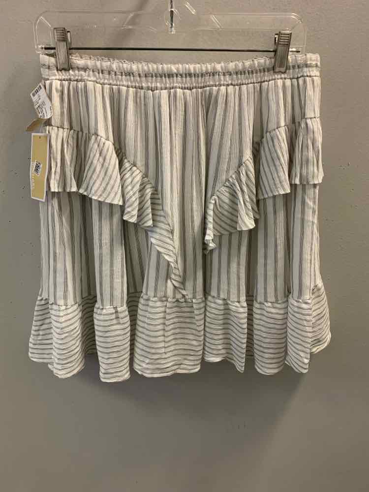 NWT Size M MICHAEL KORS Dresses and Skirts WHT/BLK Stripe Skirt