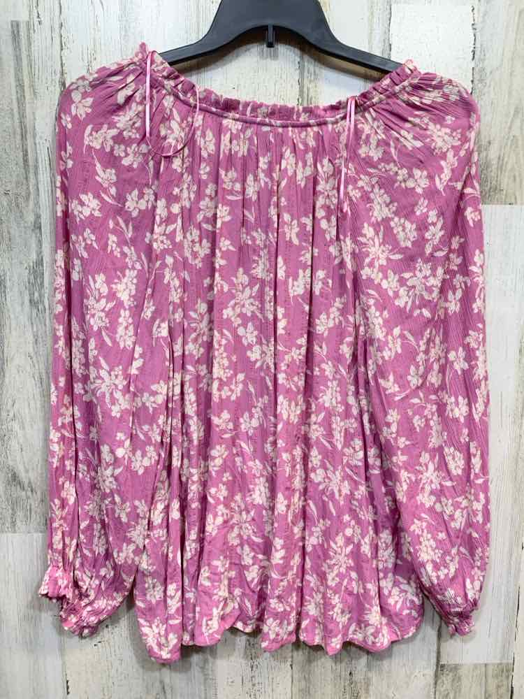 NWT STYLE & CO Tops Size 3X PNK/WHT Floral 3/4 SLEEVE Blouse