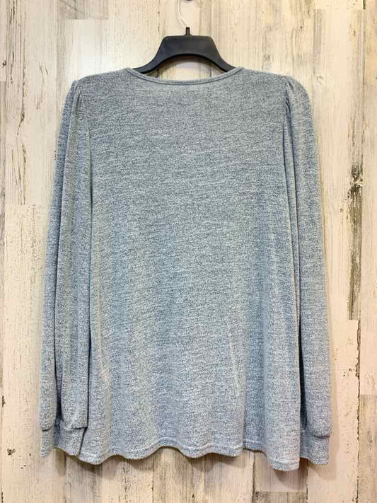PRE-OWNED PLUS SIZES Size 2XL Blue LONG SLEEVES TOP
