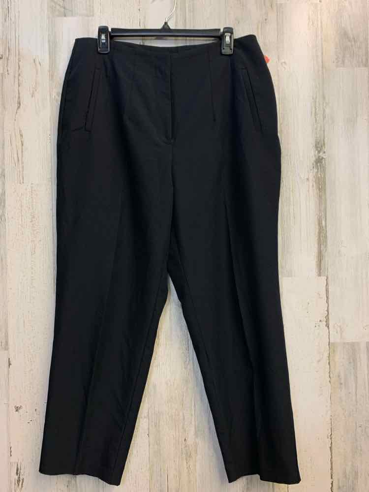PRE-OWNED Size 14 INC BOTTOMS Black Solid PANTS Pants/BLACK BUISNESS PANTS W/ 2