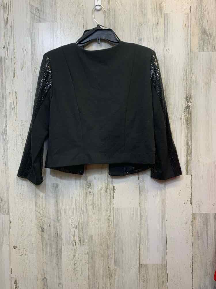 PRE-OWNED IN STUDIO JACKETS / COATS Size 4 Black Sequined SEQUINED BLAZER Blazer