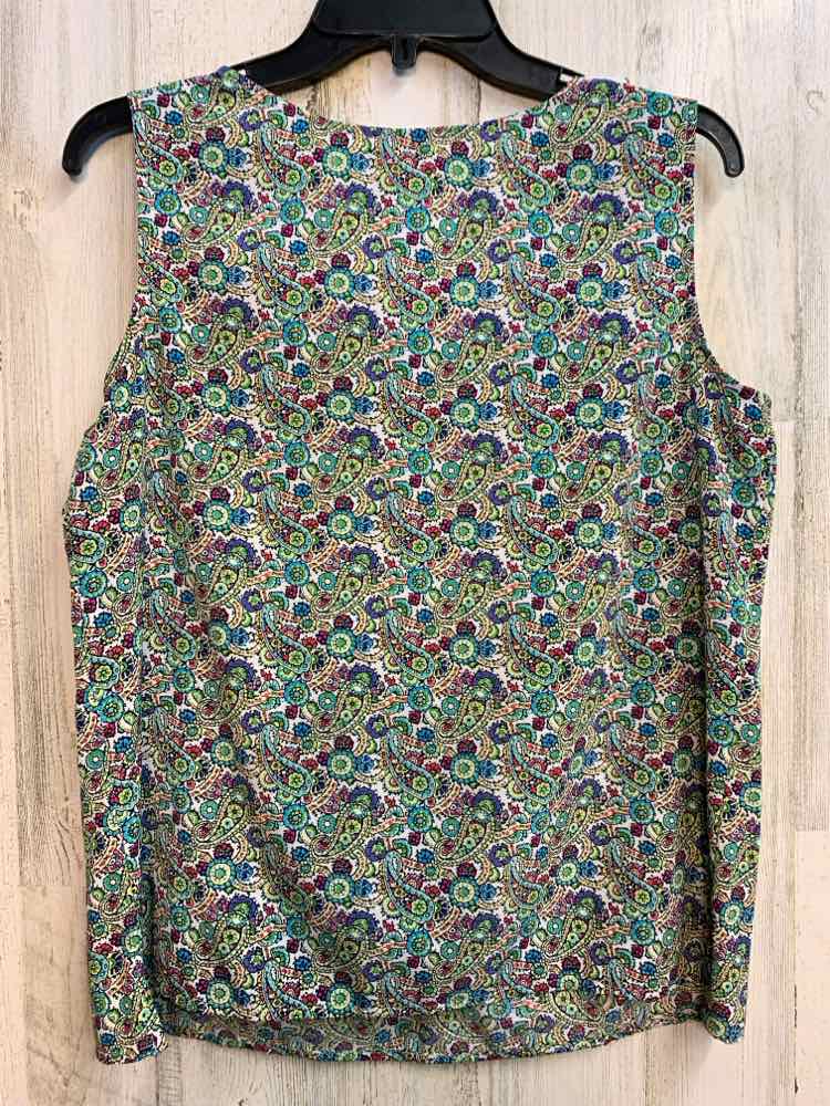 PRE-OWNED TALBOTS Tops Size S GRN/BLU/PUR Paisley SLEEVELESS TOP