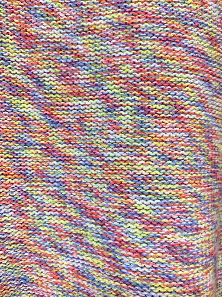 LANDS END Tops Size XL PINK/YEL/BLU SPACE DYE SWEATER Sweater