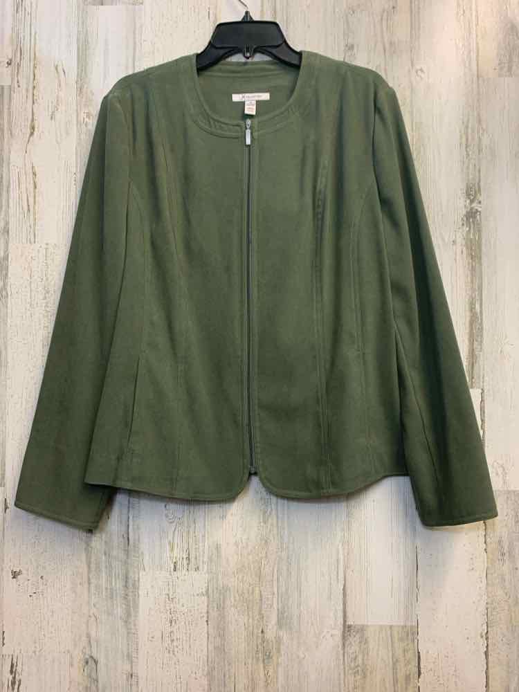 PRE-OWNED M COLLECTION Dresses and Skirts Size 16 Olive Solid 2PC Skirt/2 PIECE