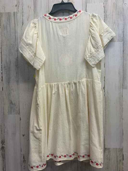 NWT UMGEE Dresses and Skirts Size L CREAM/BLUE/PINK Floral A-LINE Dress/CREAM A-