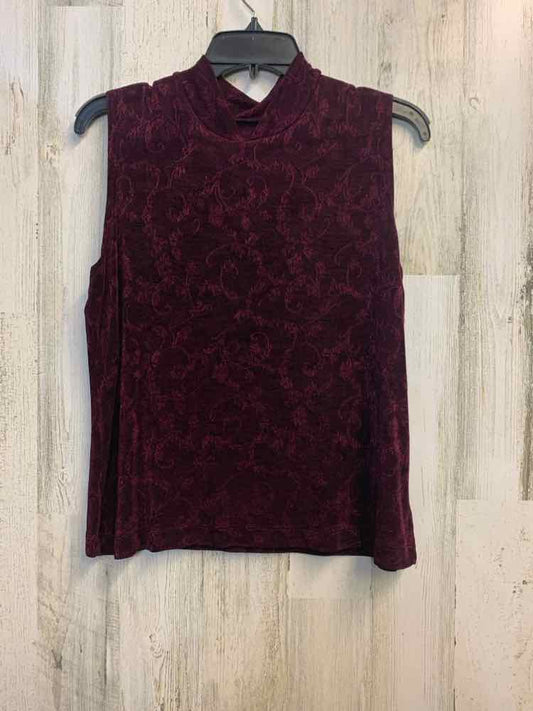 PRE-OWNED WEEKENDERS Tops Size L BURGANDY VINES TOP/BURGANDY COLORED SET OF 2 -