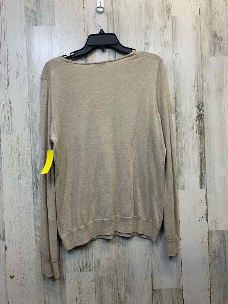 PRE-OWNED TALBOTS Tops Size L Tan Solid LONG SLEEVES TOP/TAN LONG SLEEVE SWEATER