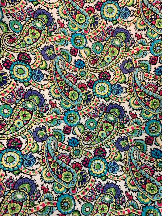 PRE-OWNED TALBOTS Tops Size S GRN/BLU/PUR Paisley SLEEVELESS TOP