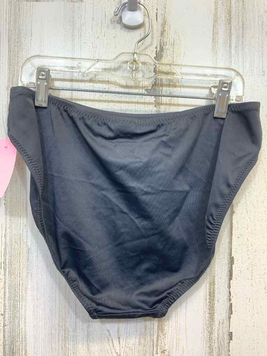 PRE-OWNED J. CREW Swimwear Size 12 Black Solid BIKINI BOTTOM Swimsuit