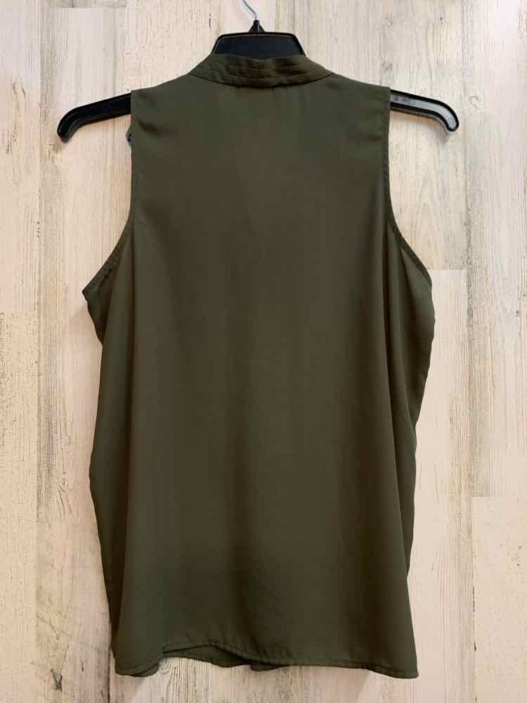 PRE-OWNED ATMOSPHERE Tops Size XL OLIVE GREEN SLEEVELESS TOP