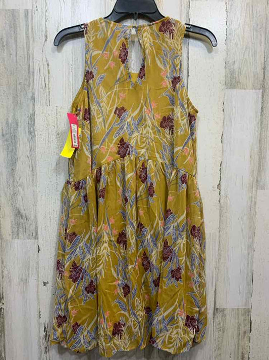 NWT XHILARATION Dresses and Skirts Size M MUSTARD/PINK/WINE/LAVDER Floral Dress/