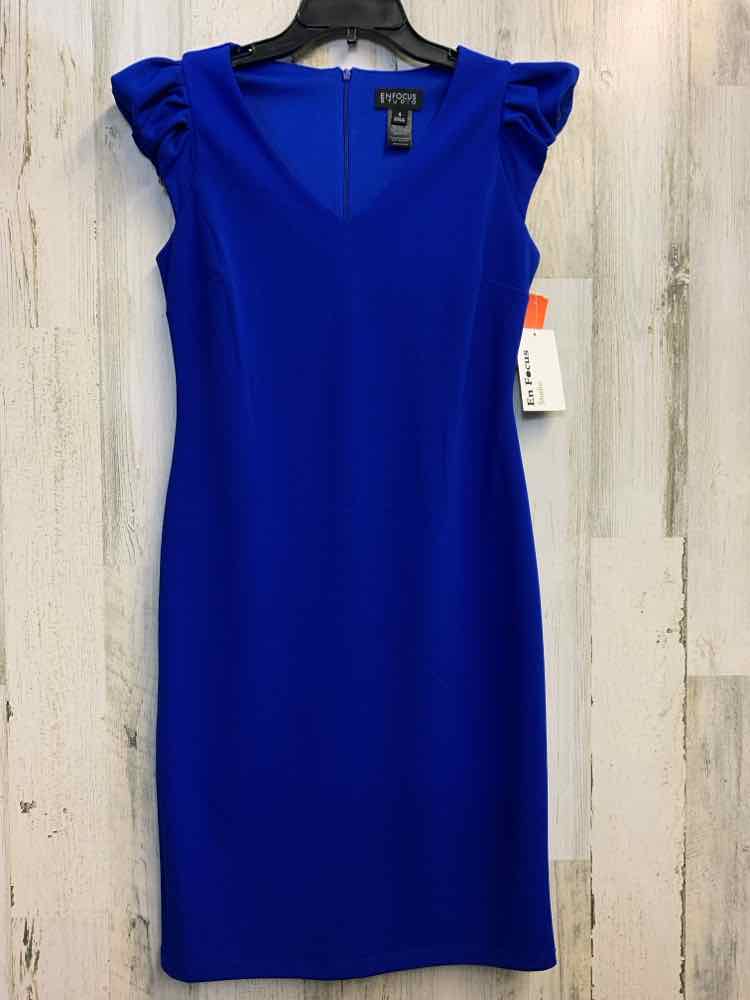 NWT ENFOCUS Dresses and Skirts Size 4 Royal Blue CAP SLEEVES Dress