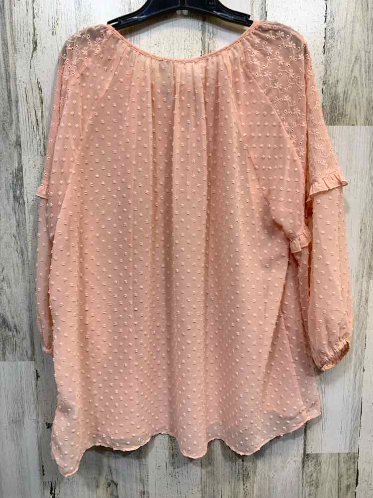 EST 1946 Tops Size 14/16 Peach 3/4 SLEEVE Shirt