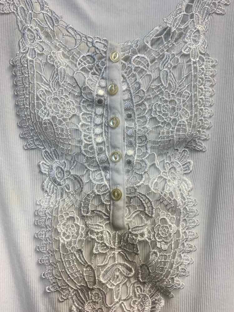 LAUREN RALPH LAUREN PLUS SIZES Size 1X White RIBBED SLEEVELESS TOP
