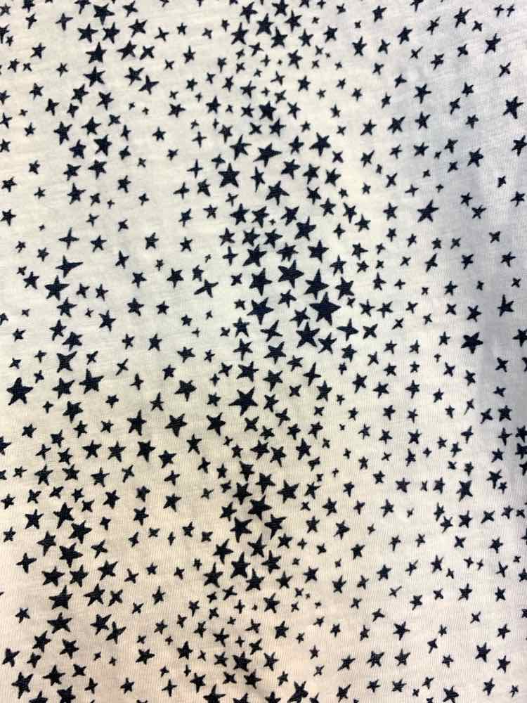 LOFT Tops Size S WHT/NAVY STARS FLUTTER TOP