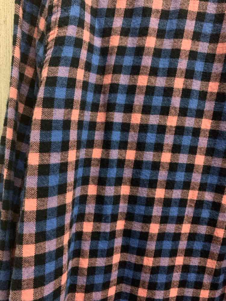 OLD NAVY Tops Size XL PINK/BLK/BLU Checkered TUNIC Shirt
