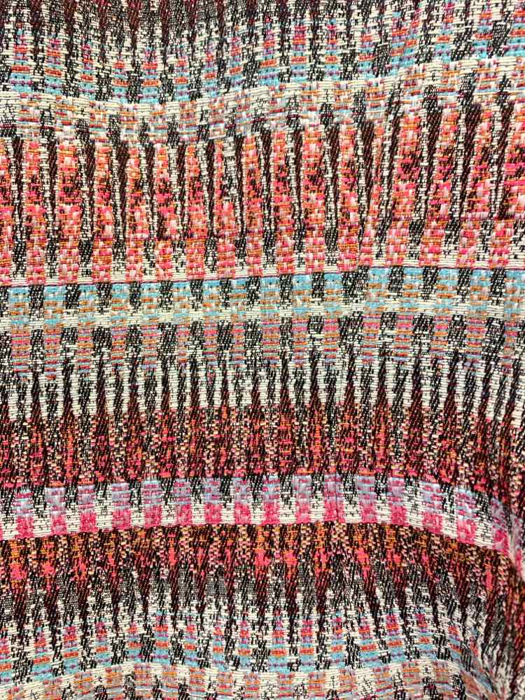 KASPER JACKETS / COATS Size 14 BLU/PNK/BLK/PRPL LONG SLEEVES Blazer BUTTON LESS