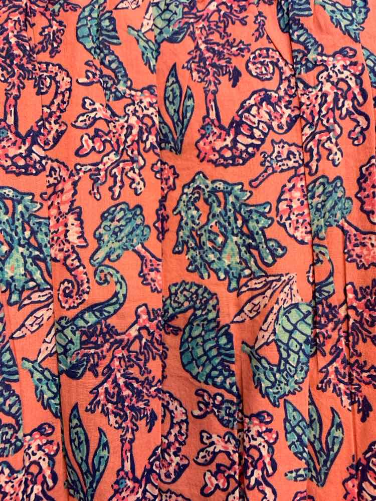 NWT SIMPLY SOUTHERN Tops Size XXL PINK/BLU/AQUA SEAHORSES SLEEVELESS TOP