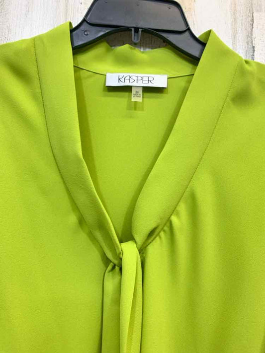 NWT KASPER PLUS SIZES Size 2X LIME Solid SLEEVELESS Blouse/LIME SLEEVELESS TOP.