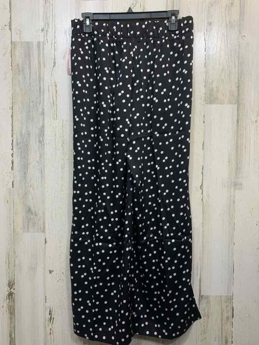 NWT Size S NINE.EIGHT BOTTOMS BLK/WHT Polka Dot STRAIGHT Pants