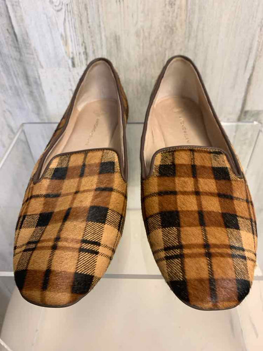 PRE-OWNED ANTONIO MELANI SHOES Shoe Size 6 BROWN/BLACK CALF HAIR Plaid Shoes