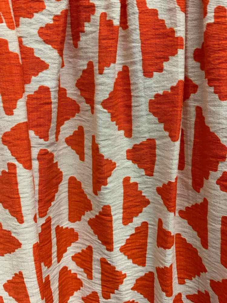 NWT GIGIO Dresses and Skirts Size S WHITE/ORANGE TRIANGLES SUNDRESS Dress/ORANGE