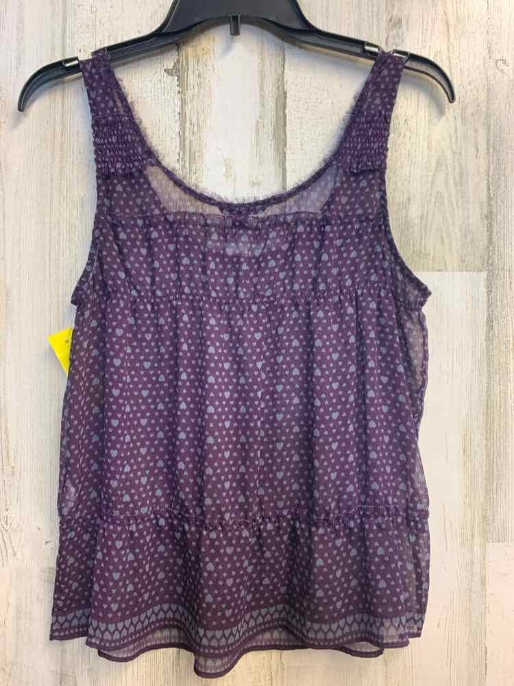 PRE-OWNED AMERICAN EAGLE OUTFITTERS Tops Size M Purple HEARTS SLEEVELESS TOP
