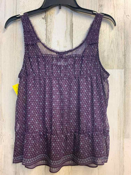 PRE-OWNED AMERICAN EAGLE OUTFITTERS Tops Size M Purple HEARTS SLEEVELESS TOP