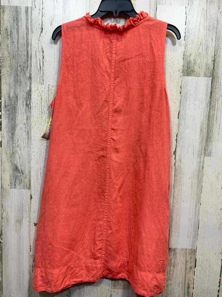 PRE-OWNED TOMMY BAHAMA Dresses and Skirts Size L SALMON Solid SLEEVELESS Dress/V