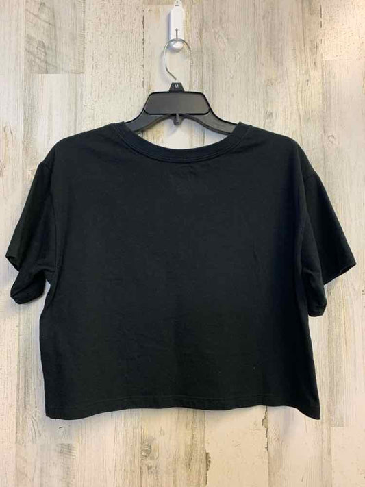 PRE-OWNED CHAMPION Tops Size S Black SHORT SLEEVES TOP
