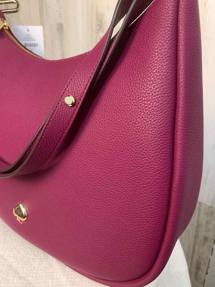 KATE SPADE Designer Handbags DARK RASBERRY/SHOULDER/CROSS BODY INTERCHANGEABLE