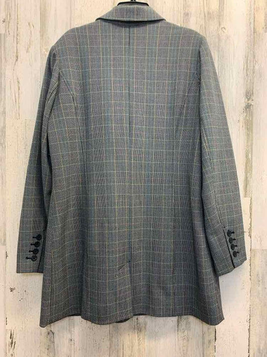 PRE-OWNED DIALOGUE JACKETS / COATS Size 12 PLAID Plaid TRENCH /PLAID TRE