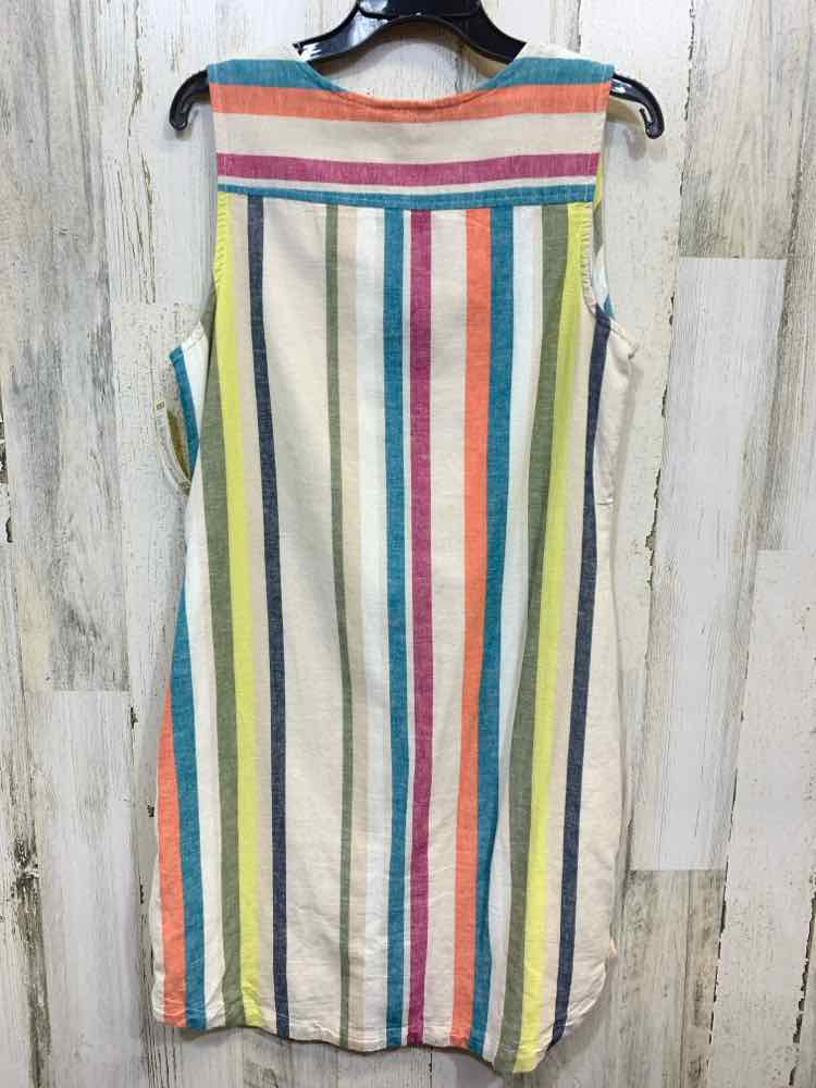 PRE-OWNED TIME AND TRUE Dresses and Skirts Size M Multi-Color Dress/VERTICAL STR