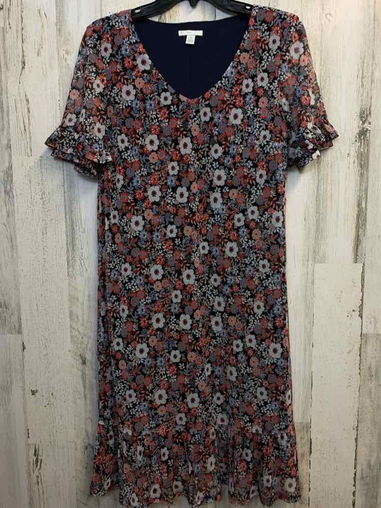 CATO Dresses and Skirts Size S NAVY/RED/WHT Floral SHORT SLEEVES Dress