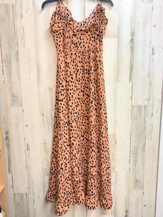 PRE-OWNED FOREVER 21 Dresses and Skirts Size S TAN/BLK DOTS Dress