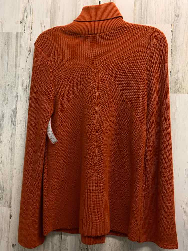 PRE-OWNED CHICO'S Tops Size 0 PUMPKIN LONG SLEEVE KEY HOLE KNIT TURTLE NECK