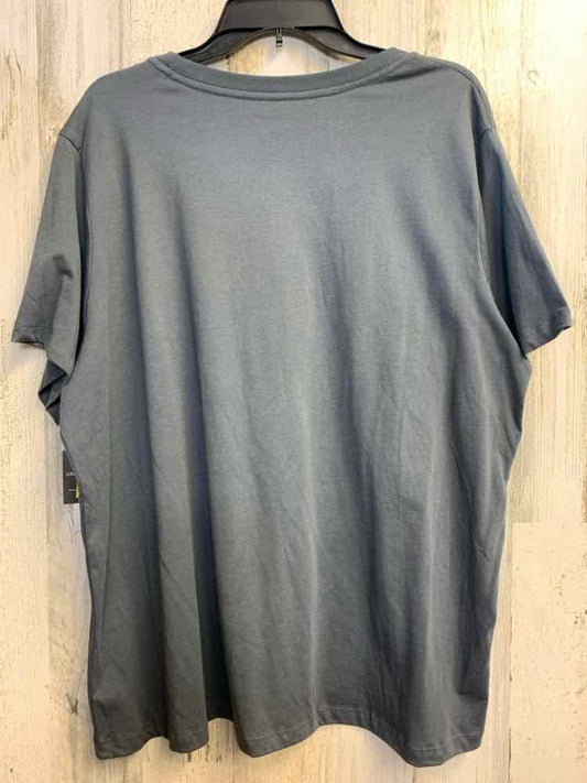 NWT GRAYSON THREADS PLUS SIZES Size 2X Gray BUTTERFLY SHORT SLEEVES TOP