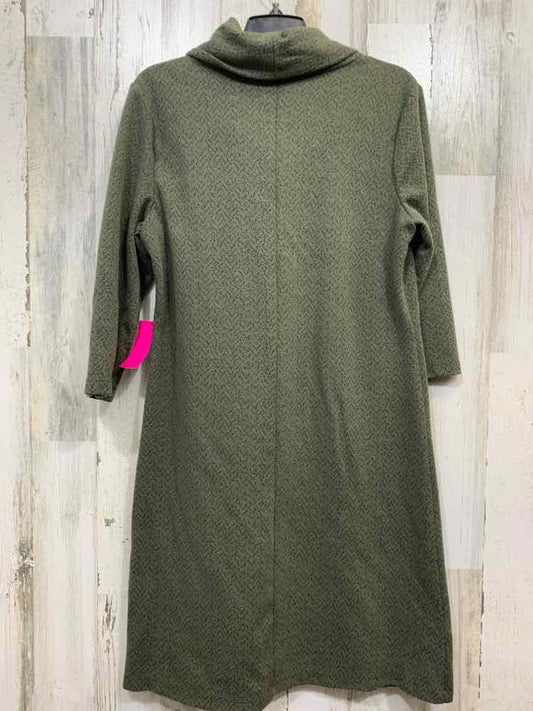 PRE-OWNED NORTH STYLE Size M Dresses Olive 3/4 SLEEVE W/COWL NECK DRESS