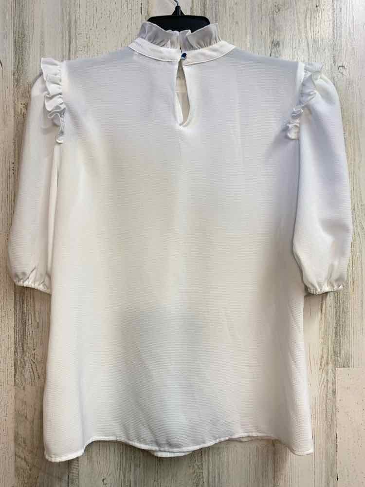 PRE-OWNED CALVIN KLEIN Tops Size S White 3/4 SLEEVE TOP