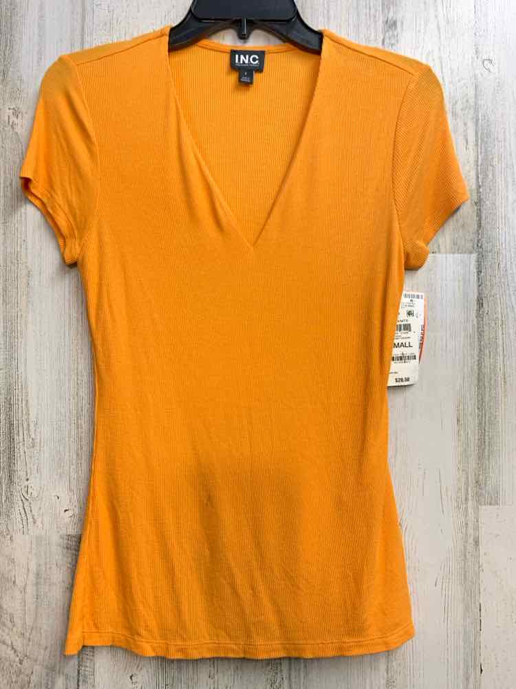 NWT INC Tops Size S Mustard SHORT SLEEVES TOP