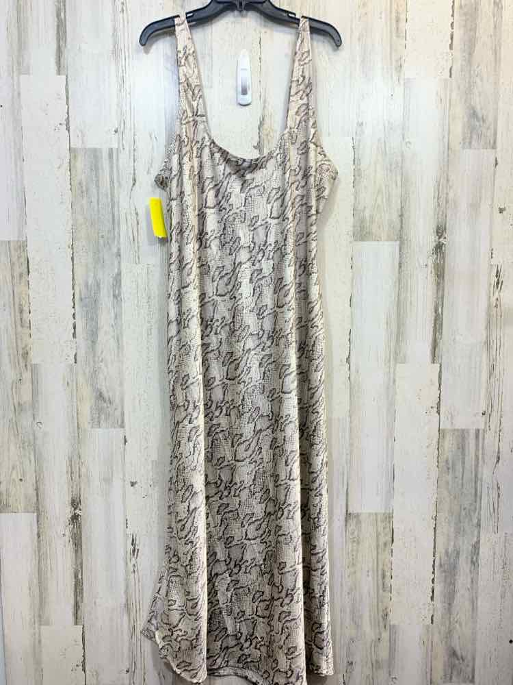 NWT A NEW DAY Dresses and Skirts Size 2X WHITE/GRAY SNAKE PRINT MAXI Dress/SNAKE