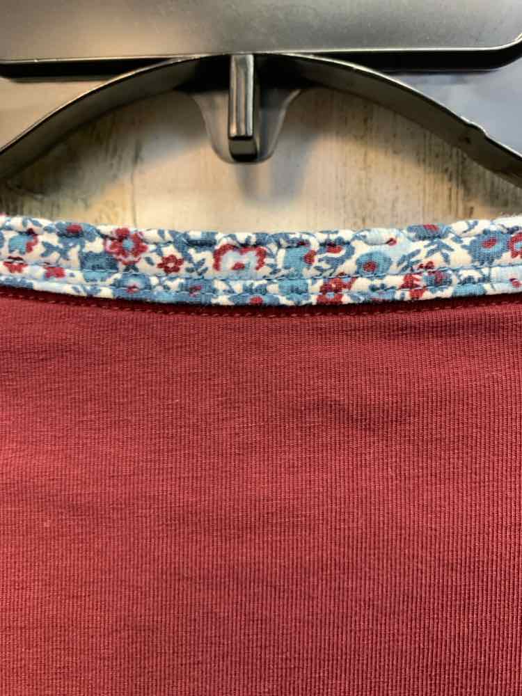 LANDS END Tops Size M WINE LONG SLEEVES TOP