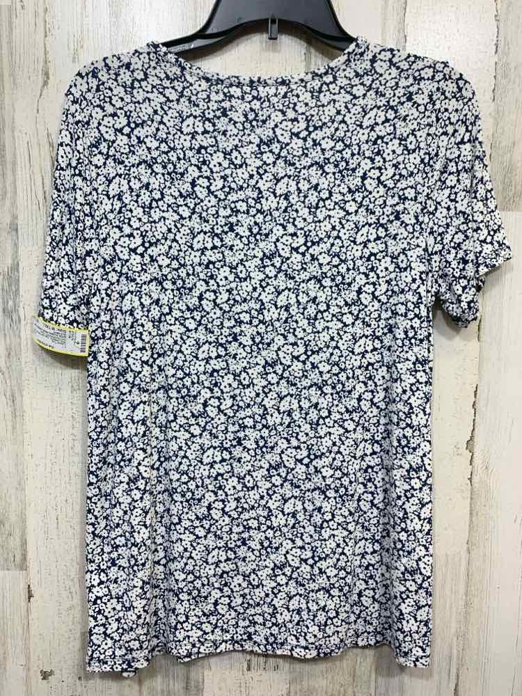 PRE-OWNED OLD NAVY/DITSY FLORAL PRINT JERSEY KNIT CREW NECK SHORT-SLEEVE TEE