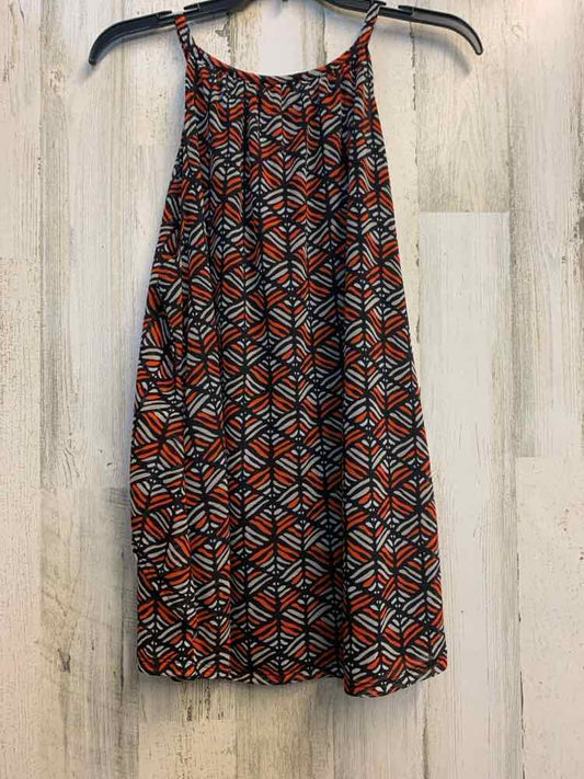 PRE-OWNED WORTHINGTON Tops Size L BLK/ ORG/GRY TRIBAL/STRIPE TANK TOP Tank Top/T