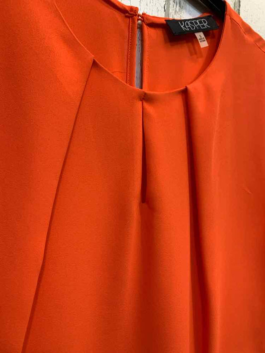 PRE-OWNED KASPER Tops Size S Orange SLEEVELESS Blouse
