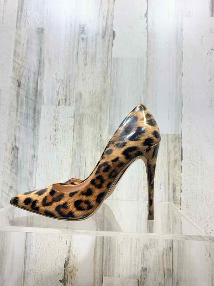 PRE-OWNED STEVE MADDEN SHOES Shoe Size 7 BROWN/BLACK CHEETAH Stiletto/CHEETAH PO