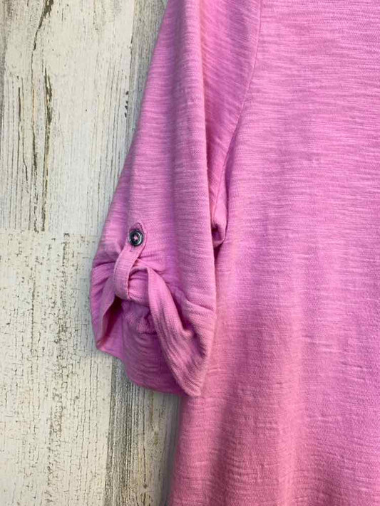 PRE-OWNED CHICOS Tops Size 1 Pink 3/4 LENGTH TOP
