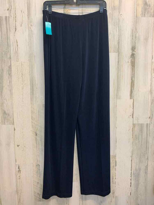 PRE-OWNED CHICOS BOTTOMS Size 2 Navy Solid PANTS/NAVY FLOWY PANTS. STRE