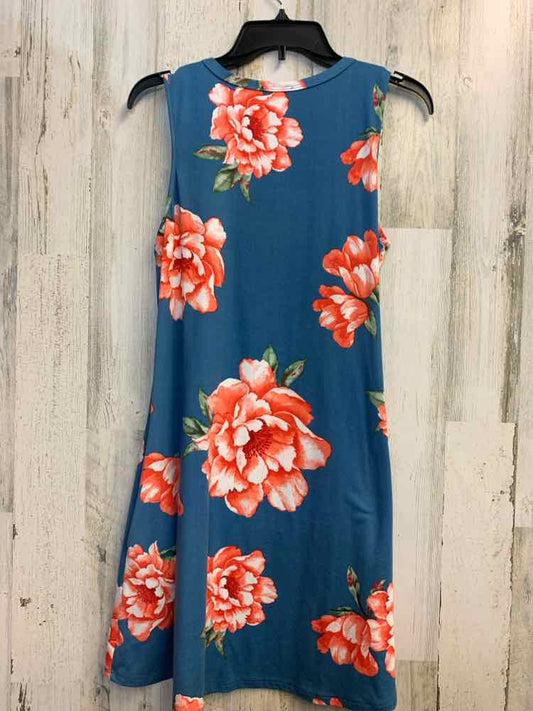 PS KATE Dresses and Skirts Size S BLU/PINK Floral SLEEVELESS Dress