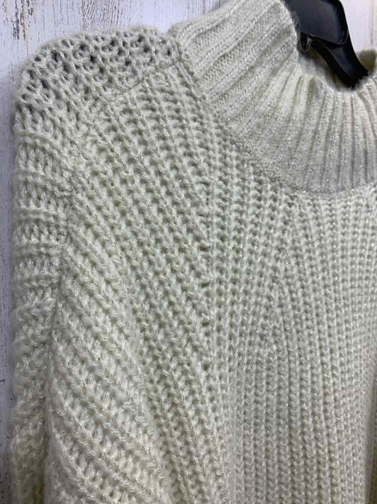NWT ON 34TH Size L Tops CREAM CABLE KNIT LONG SLEEVE/ MOCK NECK SWEATER